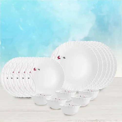 Alluring Cello Lush Fiesta Opalware Dinner Set