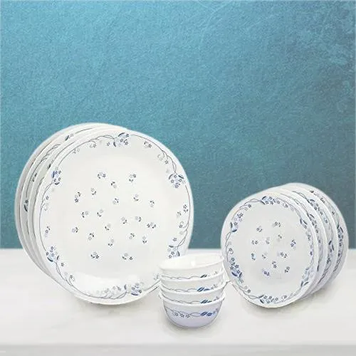 Marvelous Corelle Provincial Blue n White Glass Dinner Set