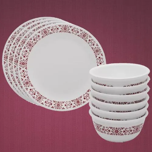 Designer Corelle Red Thrills Glass Dinner Set