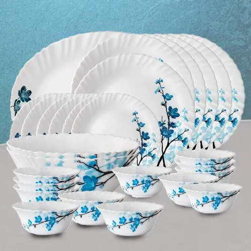 Designer Larah by Borosil Mimosa Opalware Dinner Set