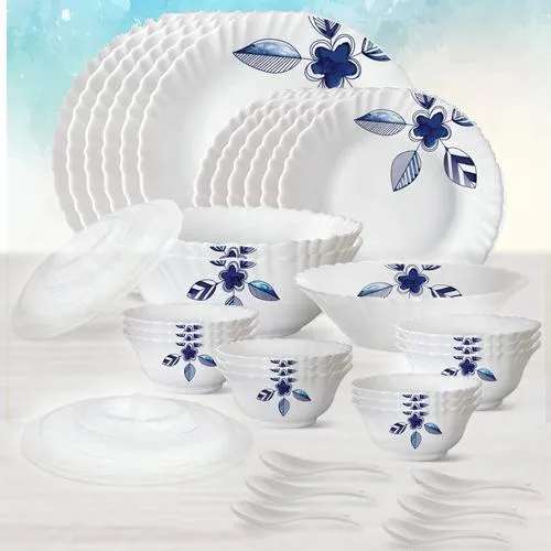 Gorgeous Larah by Borosil Morning Glory Silk Series Dinner Set