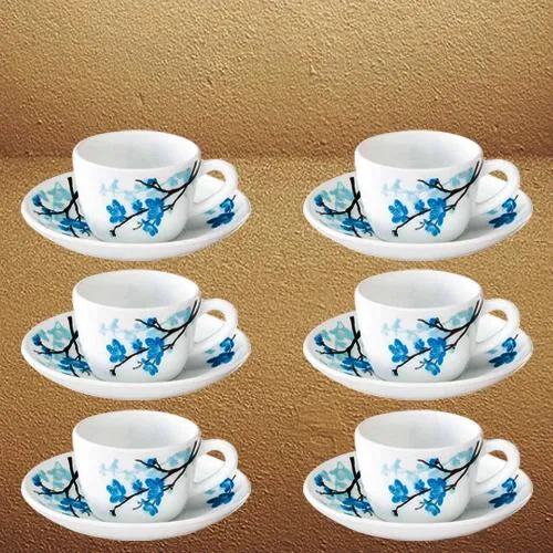 Magnificent Larah By Borosil 12pc Cup n Saucer Set