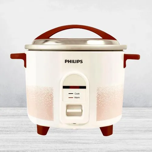 Fancy Philips Electric Rice Cooker in White n Red