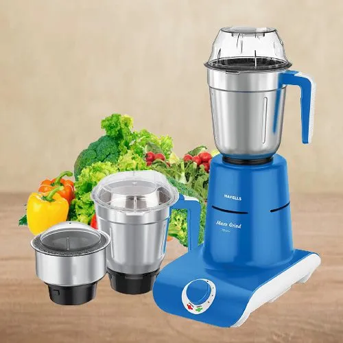 Ravishing Havells Blue Color Mixer Grinder with Overload indicator