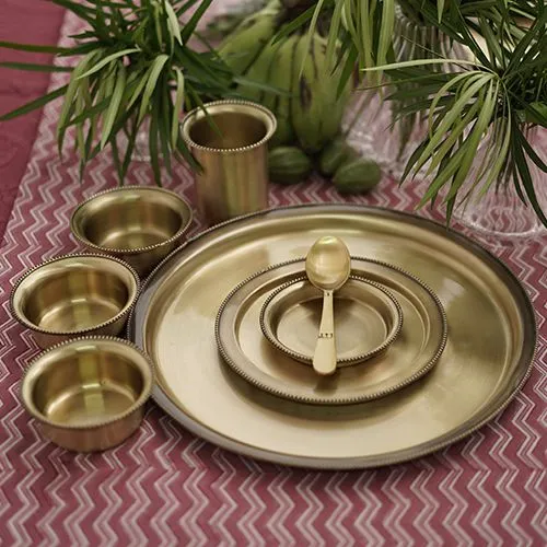 Luxury Mangala Brass Dinnerware