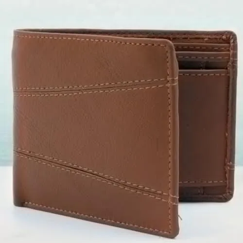 Remarkable Brown Color Leather Wallet for Him