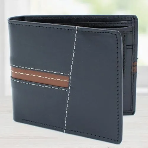 Wonderful Black Leather Wallet for Gents