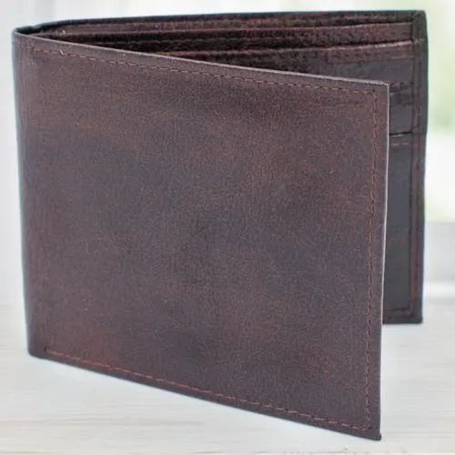 Mesmerizing Dark Brown Leather Wallet for Men