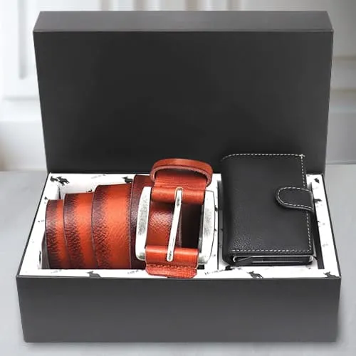 Marvelous Hide and Skin Mens Leather Card Holder N Belt