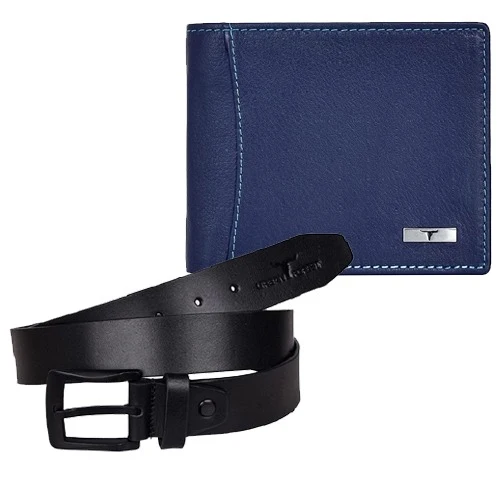 Ravishing Mens Leather Wallet N Belt Combo Set