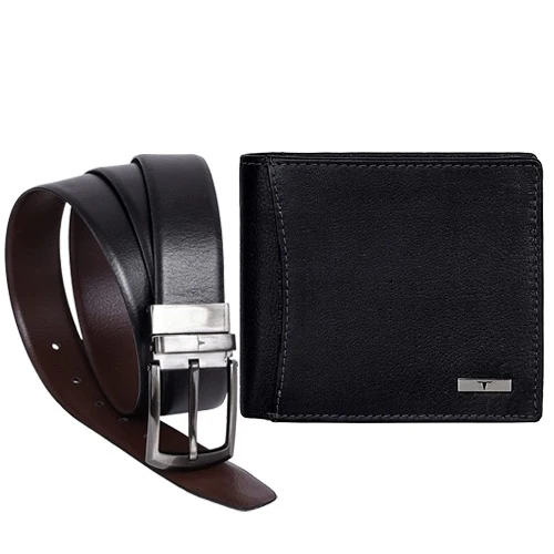 Awesome Urban Forest Mens Leather Wallet N Belt Combo
