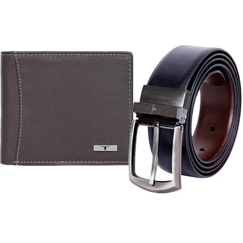 Fancy Urban Forest Wallet N Reversible Belt Combo for Men