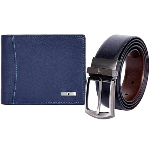 Trendy Gents Wallet N Reversible Belt Gift Set from Urban Forest