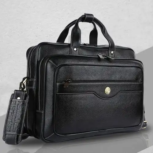 Trendy Leather Laptop Bag for Men