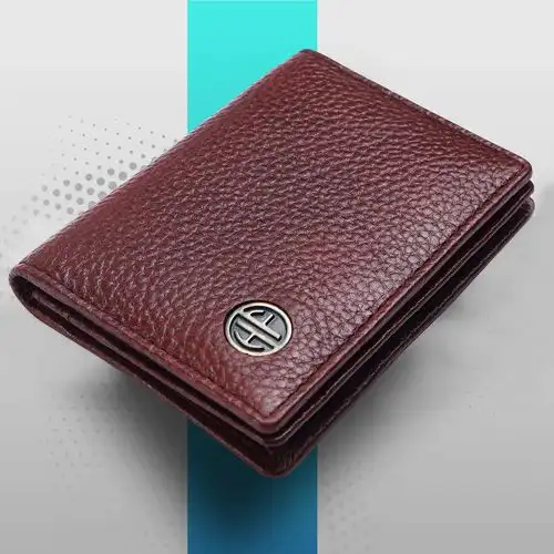 Fashionable Leather RFID Protected Card Holder Wallet