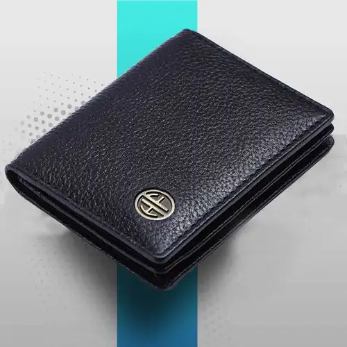 Stylish Leather RFID Protected Wallet