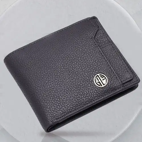 Fancy RFID Protected Leather Mens Wallet