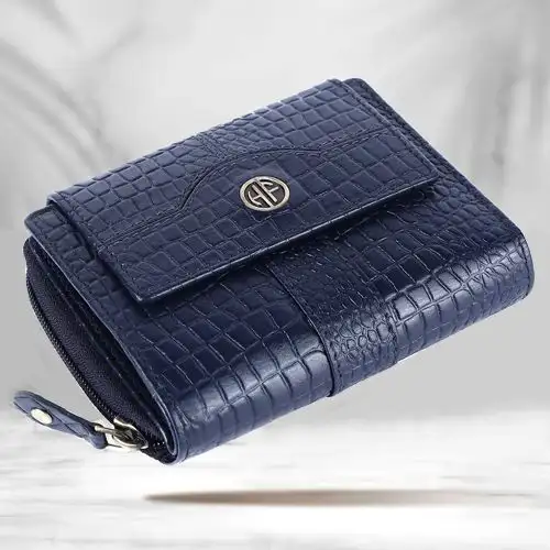 Fancy Leather RFID Protected Ladies Purse