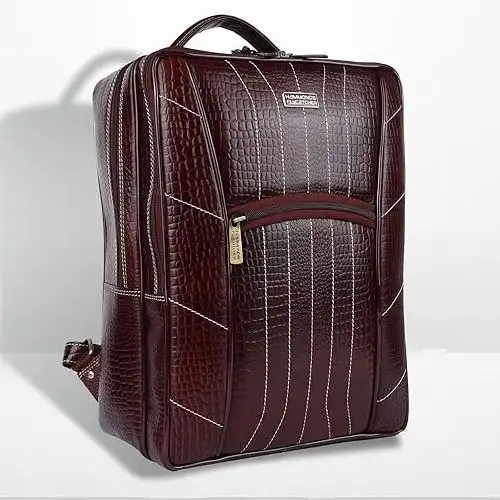 Classic Leather Laptop Backpack