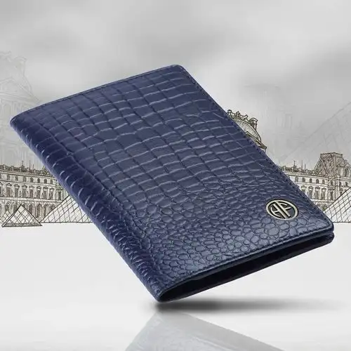 Designer Leather Travel Passport Holder