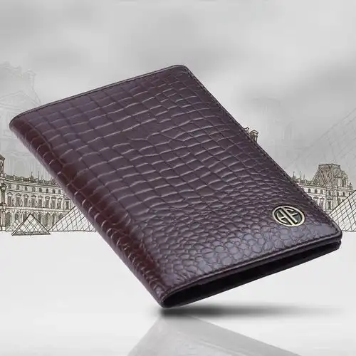 Classic Leather Travel Passport Holder