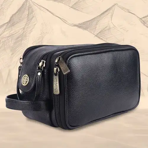 Exclusive Leather Toiletry Travel Kit