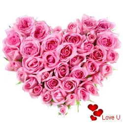 Pink Heart Shaped Arrangements