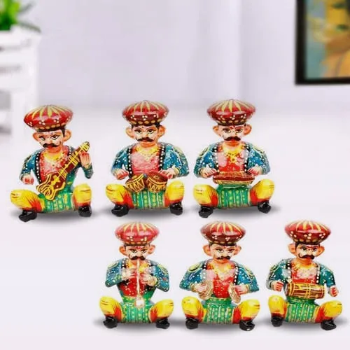 Marvelous Set of 6 Rajasthani Musician Bawla Set