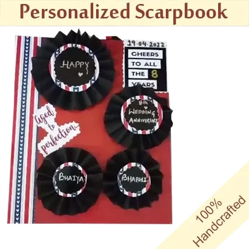 Eye Catching Personalized Handcrafted Scrap Book of Photos  N  Messages