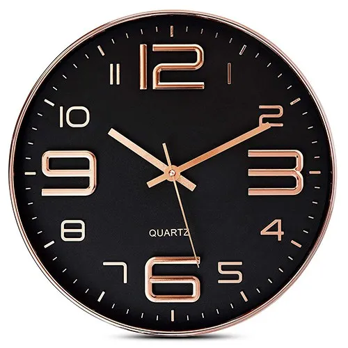 Beautiful Black N Rose Gold Designer Wall Clock