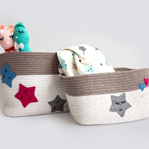 Elegant Cotton Rope Baskets Duo