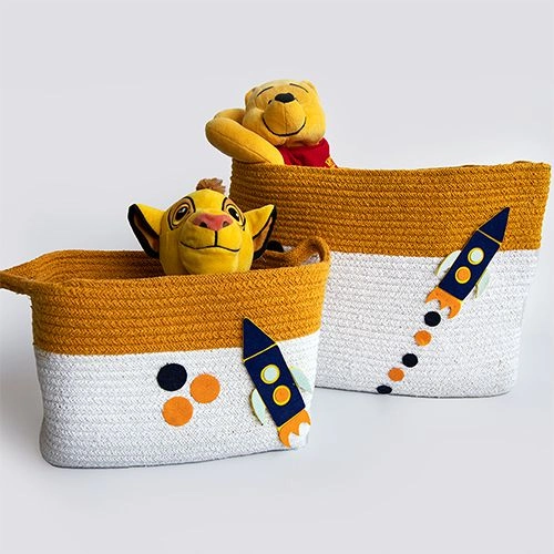 Beautiful Cotton Rope Baskets Duo