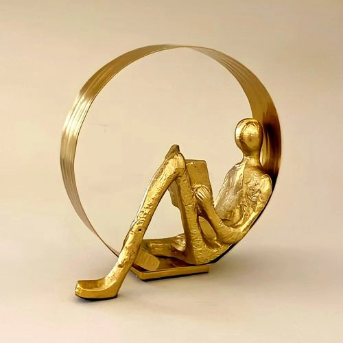 Meditative Reading Man Home Decor