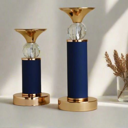 Contemporary Blue Candle Stands Collection
