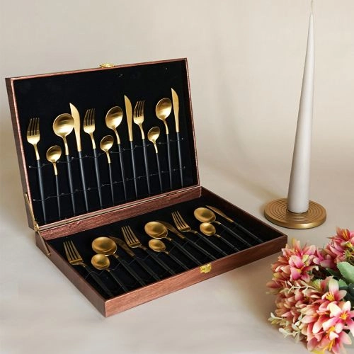 Modern Black Starter Cutlery Set