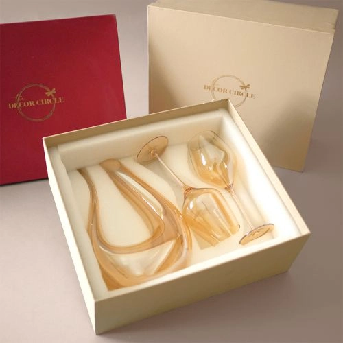 Amber Decanter  N  Wine Glass Hamper