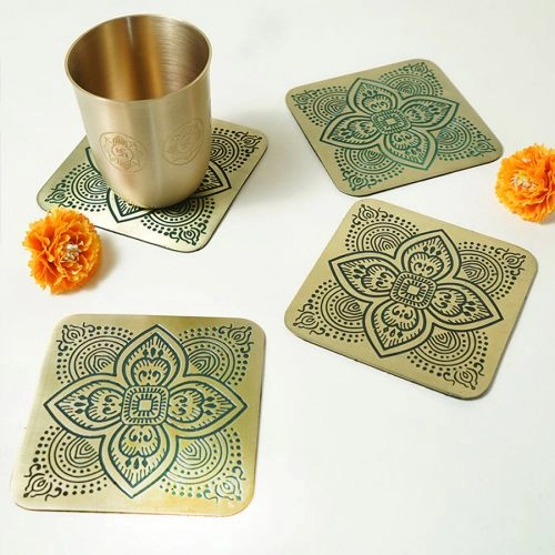 Traditional Kansa Coasters Set of 2