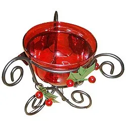 Elegant Red Candle Stand Gift