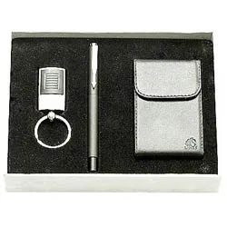 Marvelous Steel finish Key Ring Pen and Visiting Card Holder