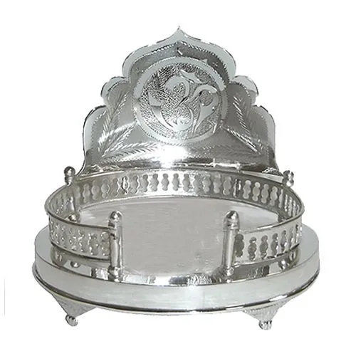 Marvelous Silver Plated Mandir Case