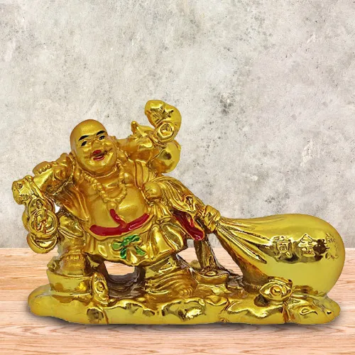 Marvelous Feng Shui Laughing Buddha With Potli