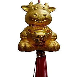 Marvelous Gold Plated Feng Shui Happy Rabbit