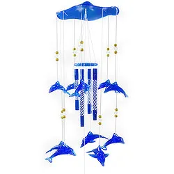 Adorable Blue Dolphins Wind Chime