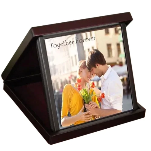 Stylish Personalized Photo Tile in a Case
