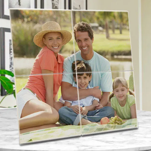 Mind Blowing Personalized Photo 4 Tile Mural Frame