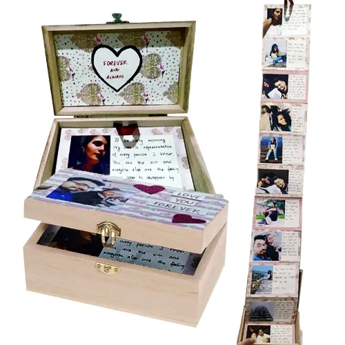 Elegant Infinity Box of Personalized Message n Photos