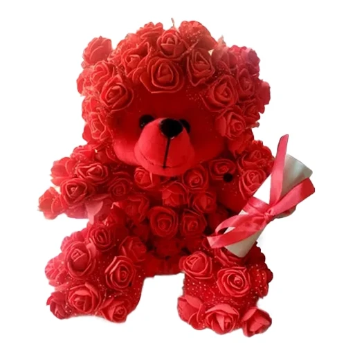 Amazing Rose Teddy with Personalized Message