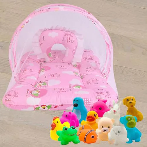 Wonderful Mattress with Mosquito Net N Animal Water Toys<br><br>