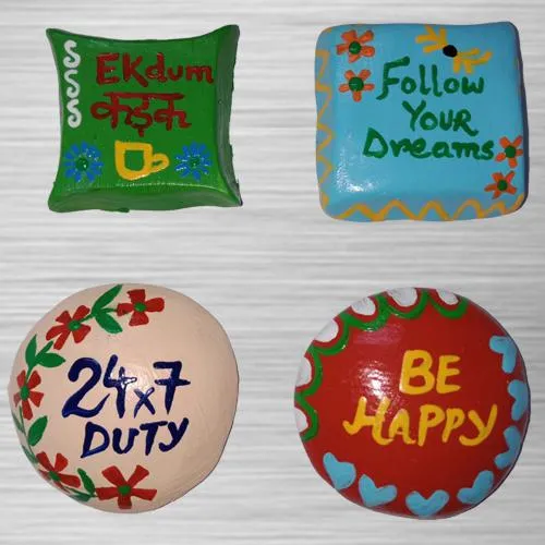 Personalizable 4 pcs Handmade Fridge Magnets