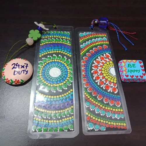 Impressive Dot Mandala Art Bookmarker n Fridge Magnets